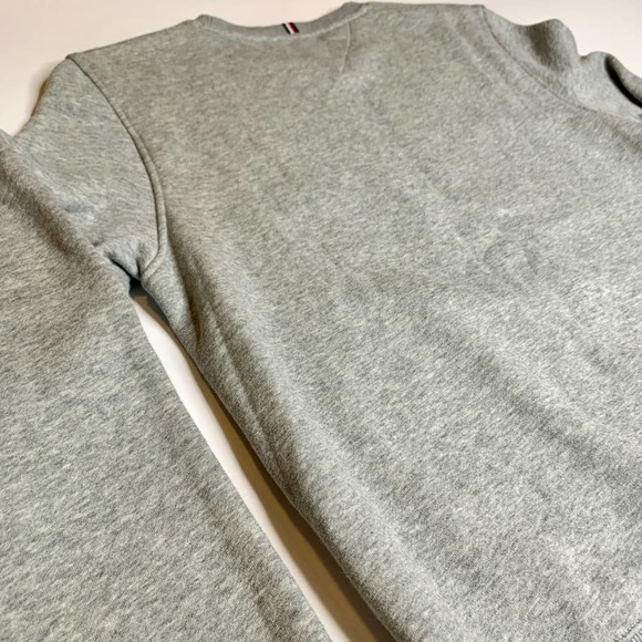 TOMMY HILFIGER Mens Heather Gray Large Graphic Logo Crew Neck Sweatshirt Small - Picture 9 of 9